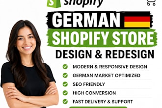 build german shopify website design droshipping online store website redesign
