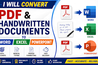 convert PDF and handwritten documents to word, excel, and powerpoint