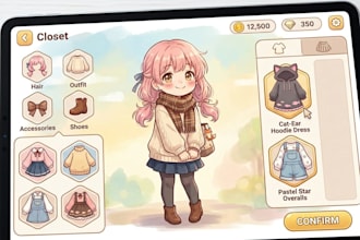 create dress up game interface for your ocs