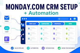 build and automate your monday com CRM with zapier or make