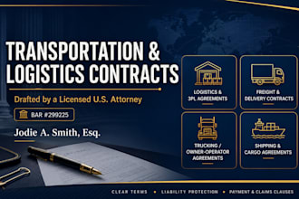 prepare legally binding trucking service and owner operator agreements