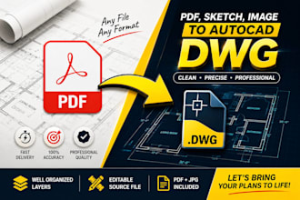 convert your PDF blueprint into an editable autocad file