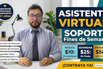 asistente virtual y soporte los fines de semana