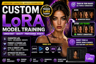 train a custom lora model for consistent ai characters model and products