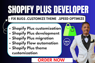 develop shopify plus store and  customize checkout