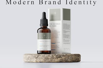 design a modern logo and complete brand kit