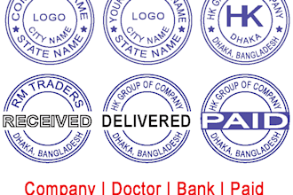 design professional company seal stamp and rubber stamp etc