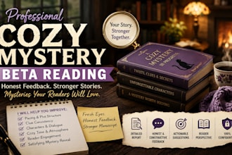 beta read cozy mystery and alpha read your manuscript