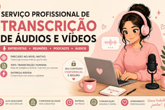 transcrever manualmente audios ou videos em portugues