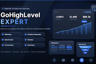 build gohighlevel funnels, websites, workflows and CRM