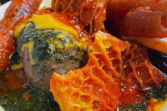 teach you how to prepare  amala and ewedu with egusi soup