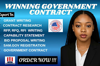 write winning government contract proposal,rfp rfq response, bid proposal