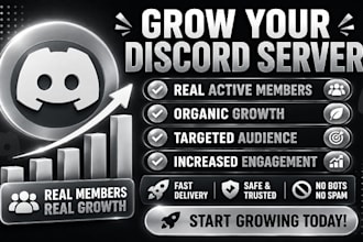 boost your discord server discord advertise organic grow real and active members