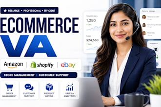 be your amazon, ebay, shopify and ecommerce virtual assistant