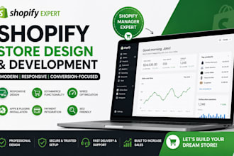 edit, manage and create shopify store, shopify website
