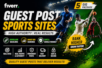 build high quality sports backlinks for SEO and guest posting