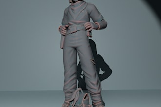sculpt custom 3d character models toys and action figures statue for 3d printing