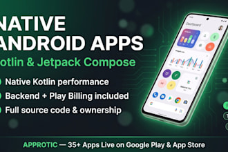 develop native android app in kotlin and jetpack compose