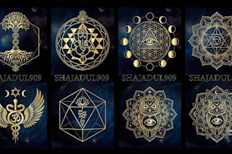 do sacred geometry spiritual healing mystical logo design