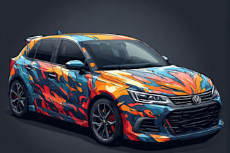 do professionally car wrap design and vehicle wrap design