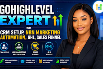 redesign gohighlevel website, go high level expert for CRM setup, n8n automation
