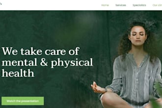 therapy website ,wellness website, mental website, counseling, medical  website
