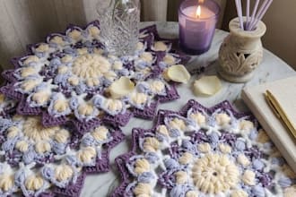 make crochetwithgenie table mats and coasters