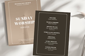 design a professional church program