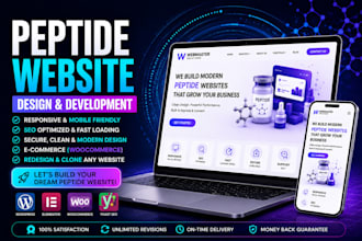 build fda compliant peptide website peptide wordpress website biotech website
