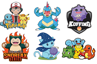 do pokemon logo, fakemon, chibi art, funke, anime style, trainer card for your