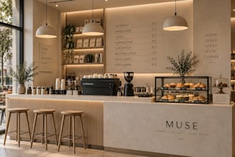 do modern luxury cafe and restaurant interior design