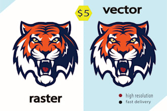change raster logo to vector