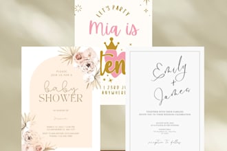 design a professional custom invitation