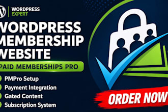 install and setup paid membership pro and create a membership website