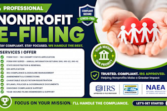 file nonprofit e filing, irs form 990, 501c3 compliance and tax exempt
