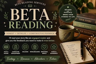 beta read your fantasy or romance novel