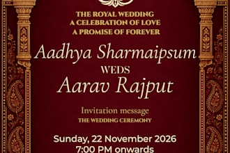 design luxury indian wedding invitation card