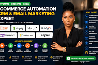 setup esty shopify klaviyo email automation hubspot crm woocommerce ghl zapier