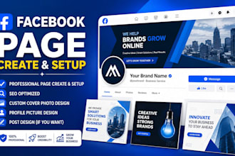 create and setup optimized and professional facebook and instagram page