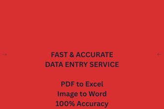 convert PDF to excel and word to excel data entry