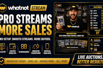 engineer whatnot stream for broadcast ready obs and live auction sellers