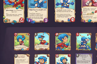illustrate custom playing cards or card games