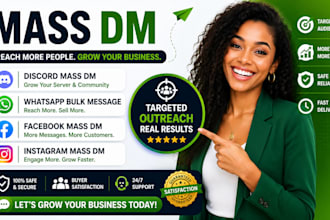 do discord mass dm, whatsapp bulk message, facebook mass dm, instagram mass dm