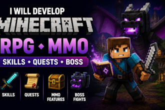 develop minecraft rpg mmo skills quests and boss plugins