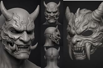 create 3d cosplay masks, helmets, and armor designs for high quality 3d printing