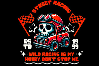 make modern race, car race, bike race, mascot logo design service