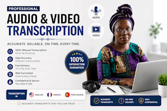 do high quality audio transcription or video transcription