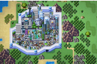 create pixel art tileset, rpg maker tileset, srpg studio tileset, rpg map design