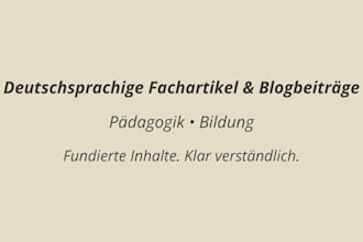 write informative german blog posts and articles
