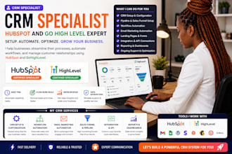 setup CRM specialist hubspot and go high level